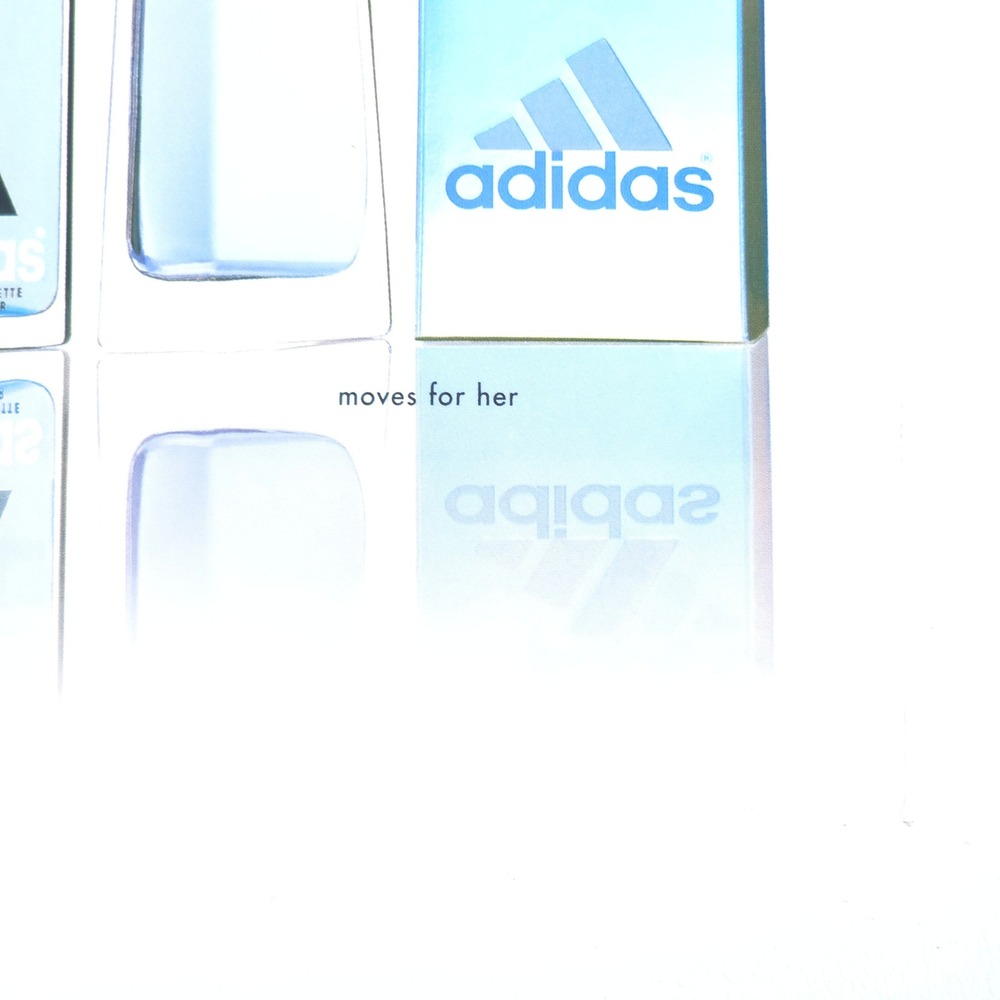 Adidas Moves Vintage Print Ad Promo Art Scent Strip Intact Collector Display - Picture 5 of 6